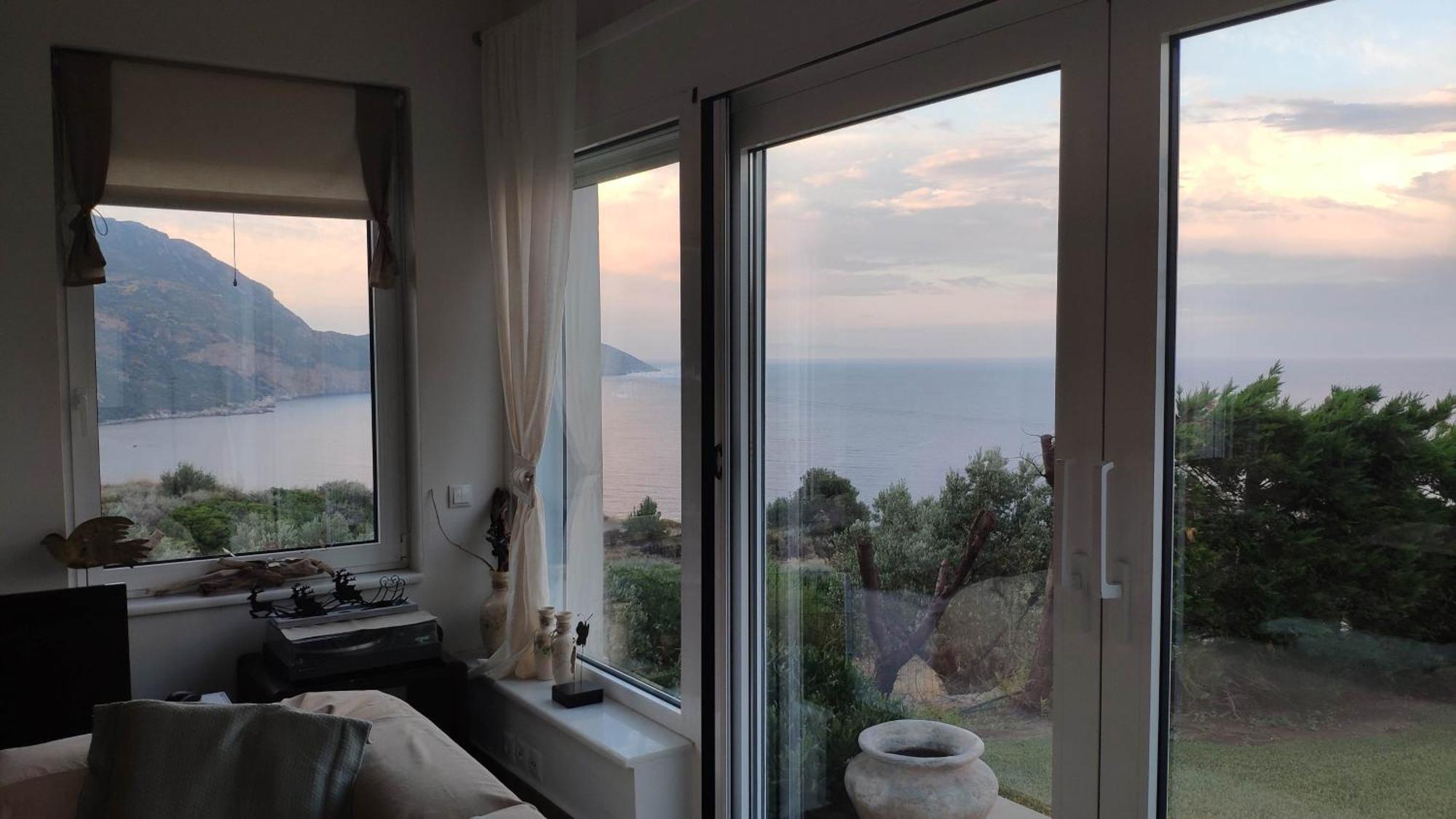 Villa With Aegean Views Akhladherí 외부 사진